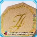 Logo gold hot stamping personalizado octogonal kraft caixa de jóias